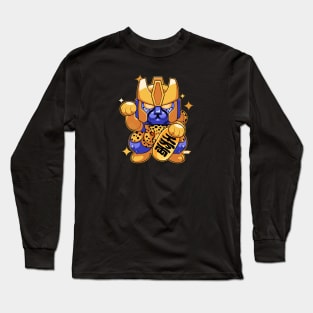 Gold Lucky Cat-tron Long Sleeve T-Shirt